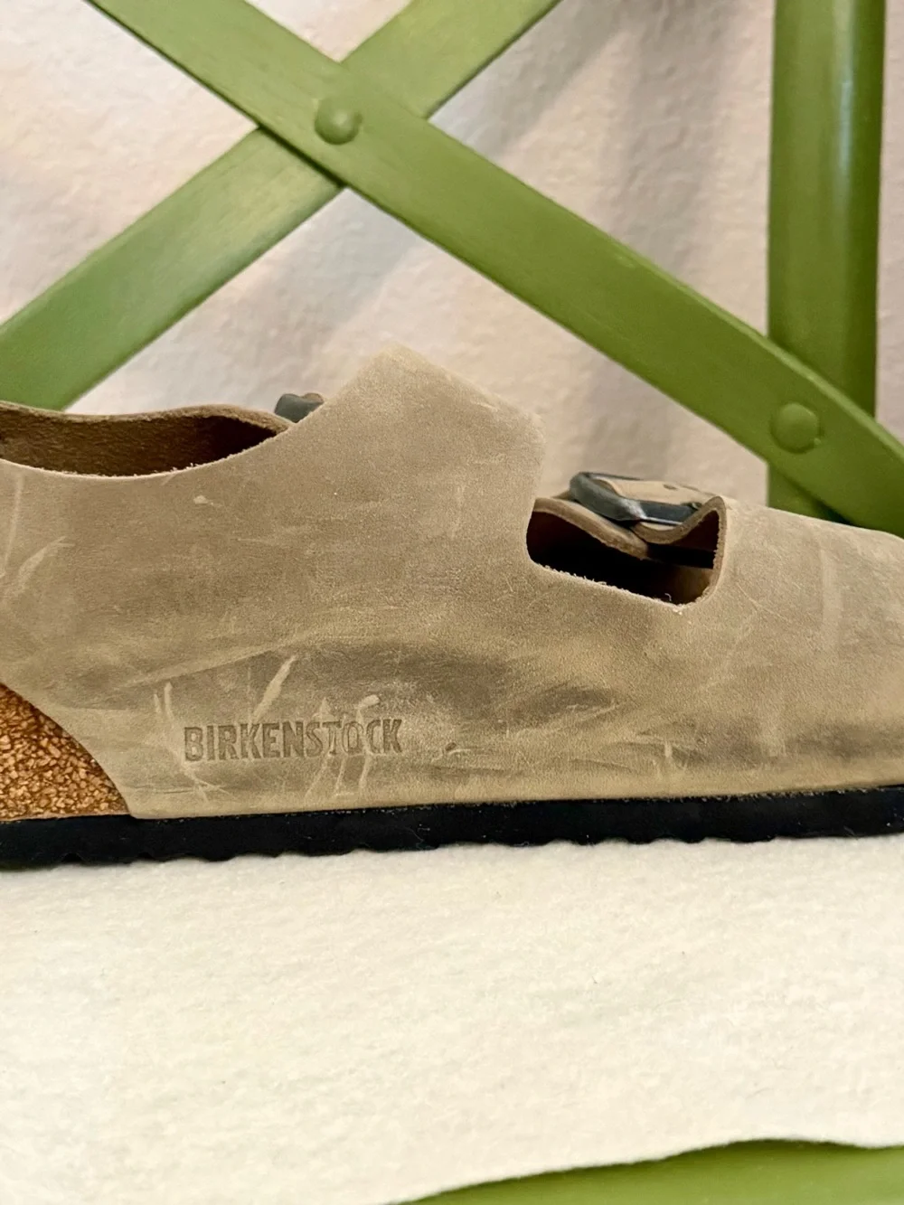Birkenstock Milano Oiled Leather | Khaki | Sz 42 R | 9-9.5 Men’s | 11 Women’s